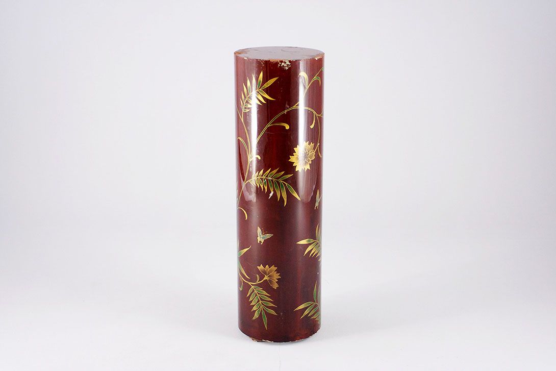 Foto Floral Decorated Redbrown Column h100cm Germany 1910
