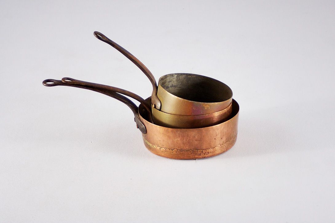 Foto Set of Copper Pots h10-14 Berlin 1919