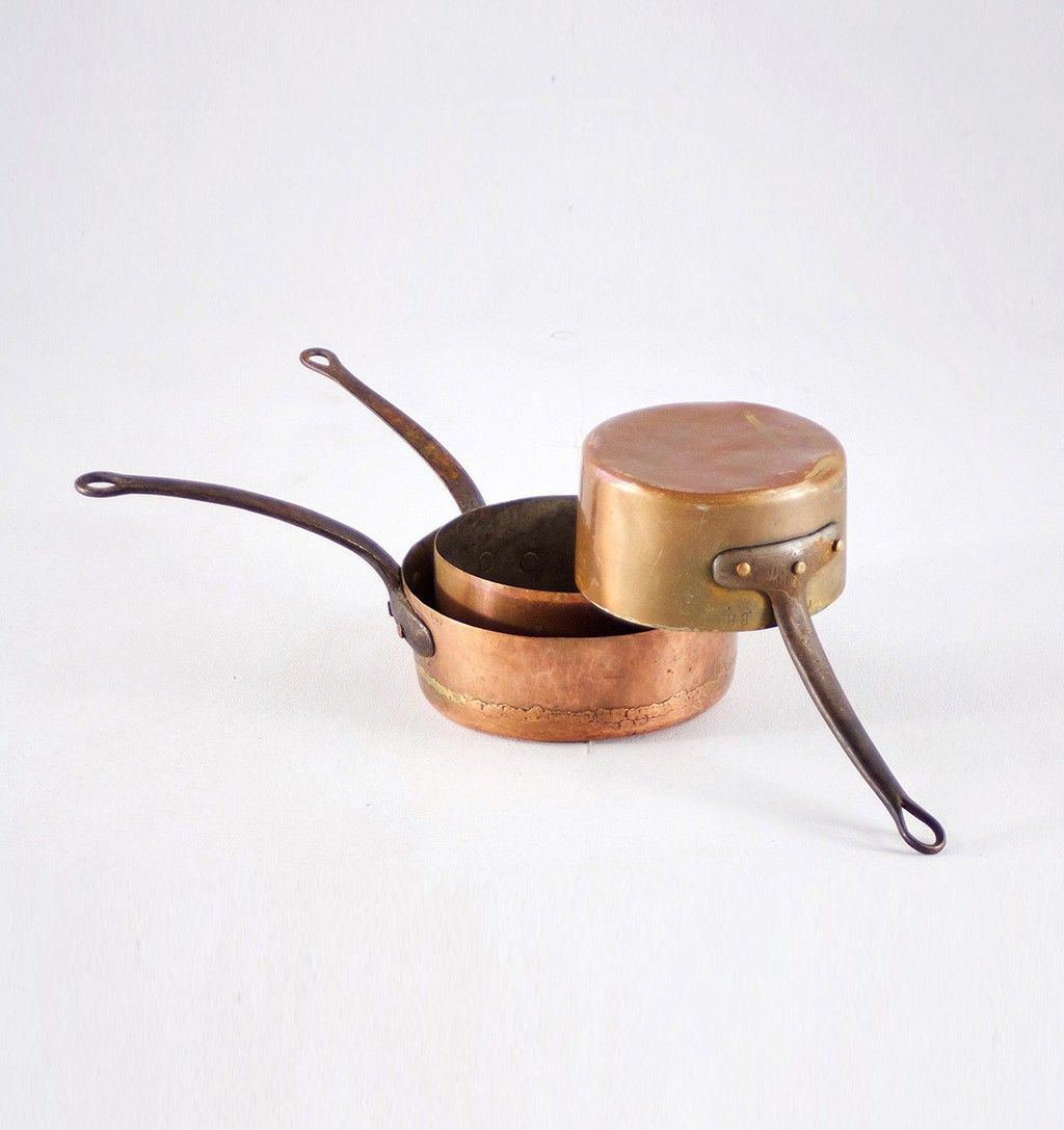 Foto Set of Copper Pots h10-14 Berlin 1919