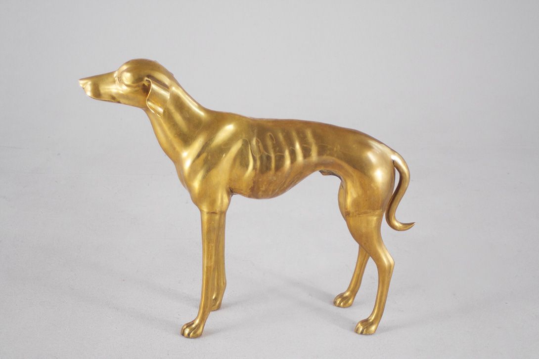 Foto Brazen Greyhound Sculpture France 1960