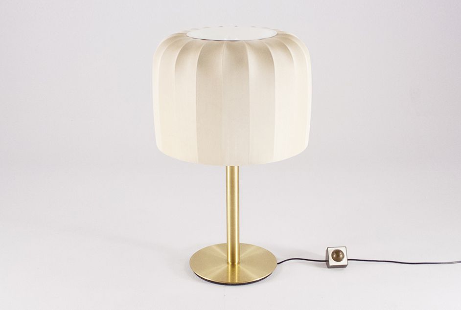 Foto Brass Table Lamp with Off-White Shade h92