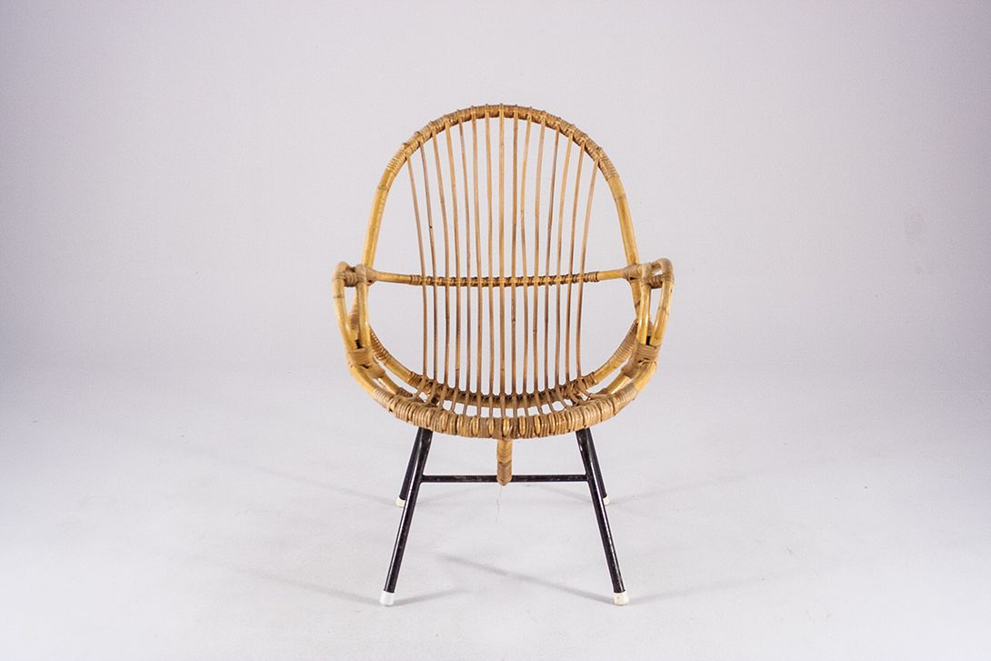 Foto Comfortable Wicker Chair Italy 1953