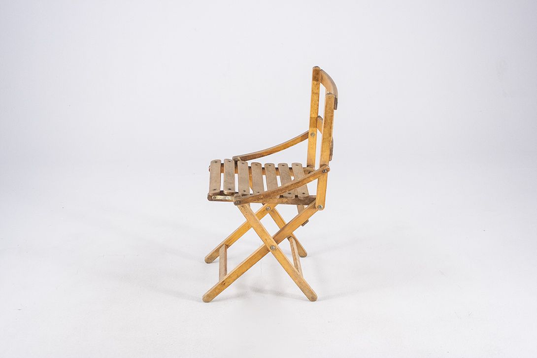 Foto Simple Wooden Children&#8217;s Folding Chair h60x35