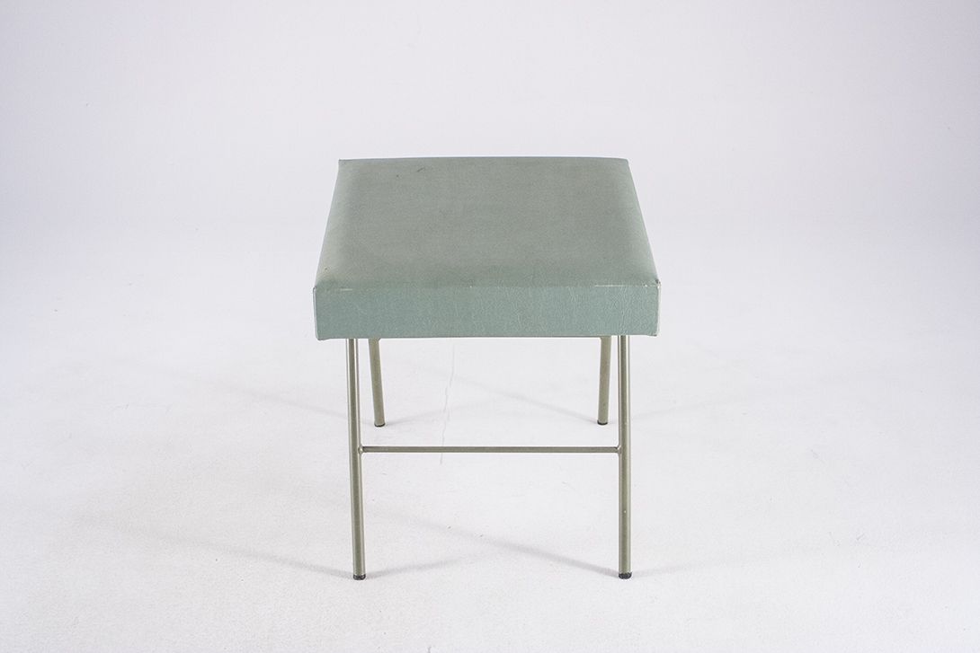 Foto Stool With Inbuilt Foldout Stepladder, GDR 1968