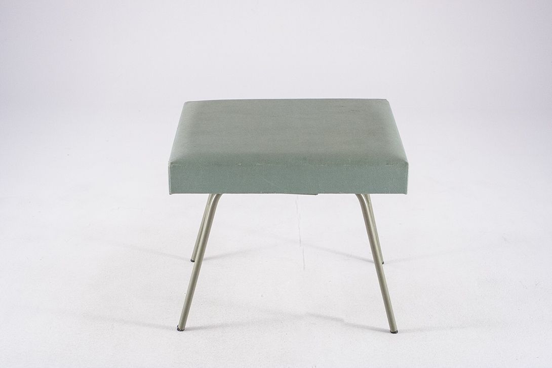 Foto Stool With Inbuilt Foldout Stepladder, GDR 1968