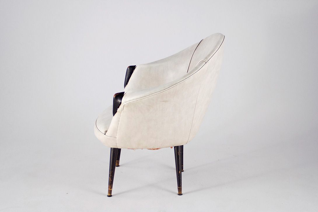Foto 1950&#8217;s Leather Cocktail Chair