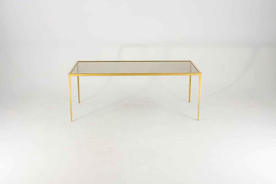 Foto Fragile Glass Coffee Table Brass 1965 h49x130x60