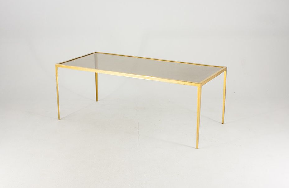 Foto Fragile Glass Coffee Table Brass 1965 h49x130x60