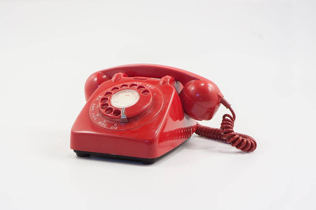 Foto Red Dial Telephone Great Britain 1970