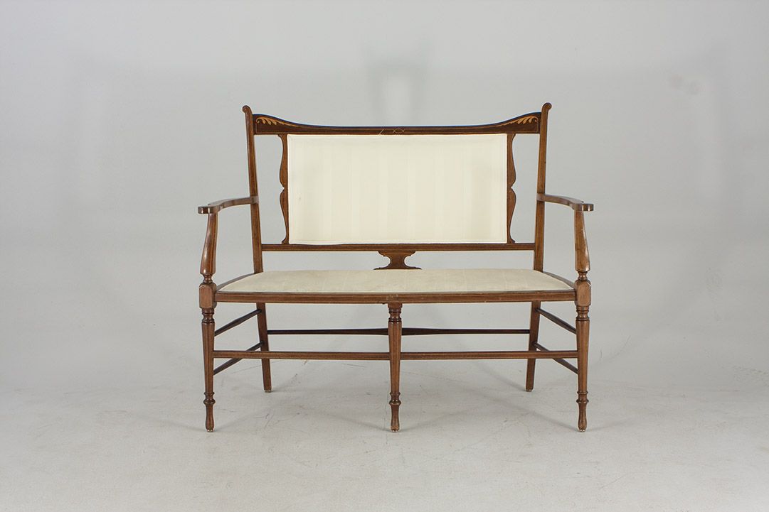 Foto Inlayed Empire Historism Patio Bench