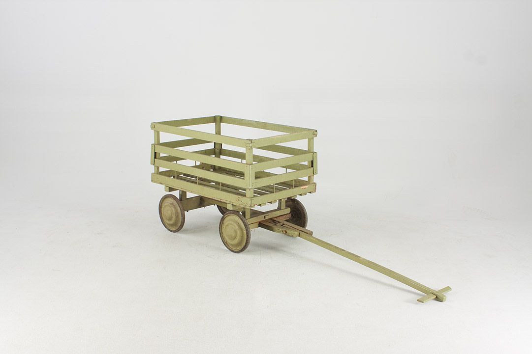 Foto Antique Green Handcart Saxony 1925