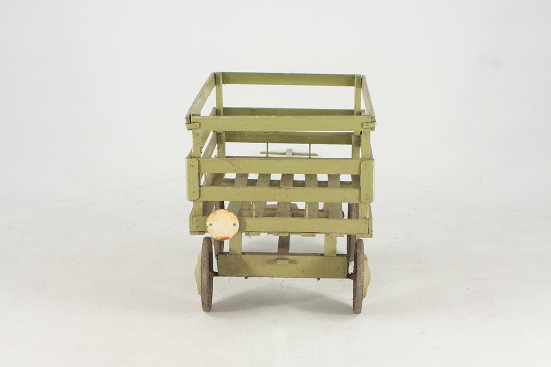 Foto Antique Green Handcart Saxony 1925