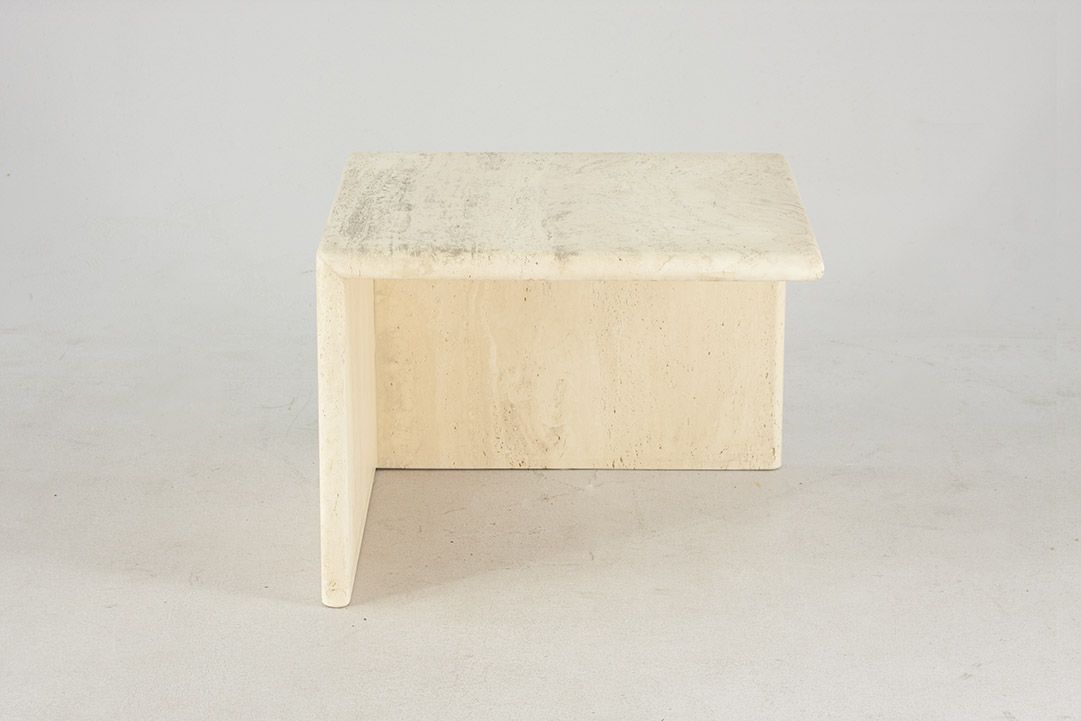 Foto White Marble Side Table h37x50x50 //