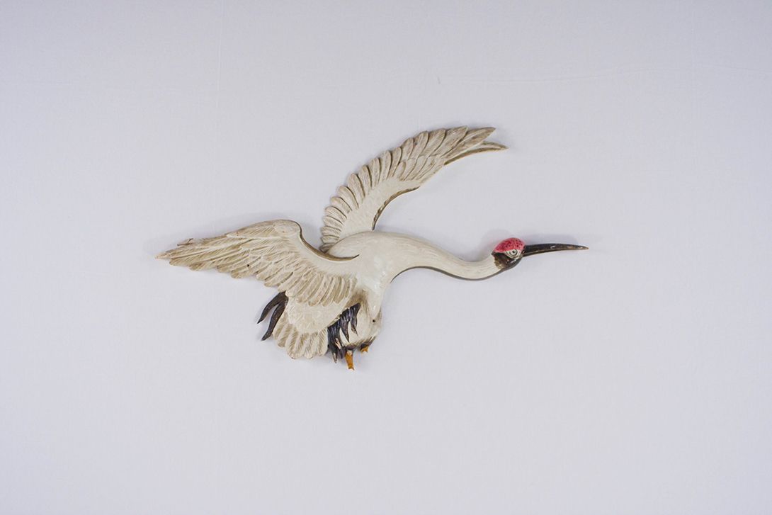 Foto Carved Flying Crane Male, Asian Wall Decoration 1964 8A2