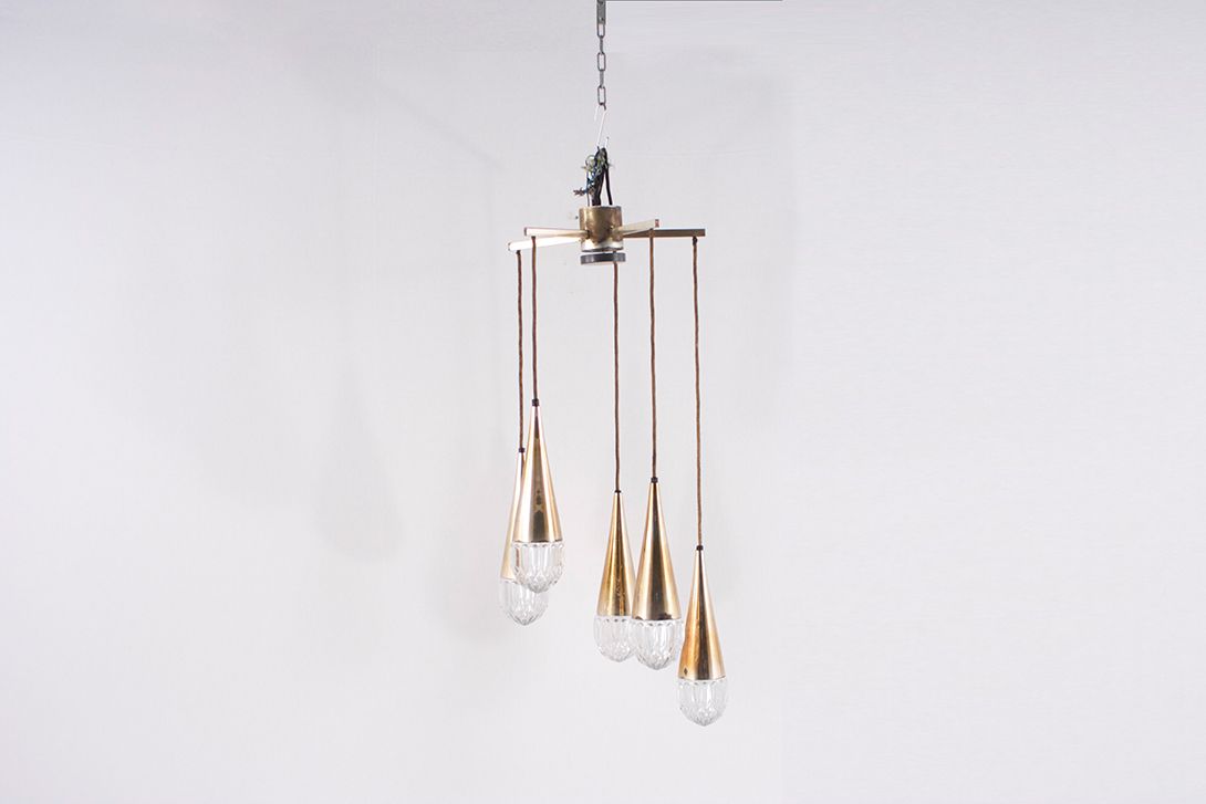 Foto Five Armed Teardrop Pendant Lamp ø45