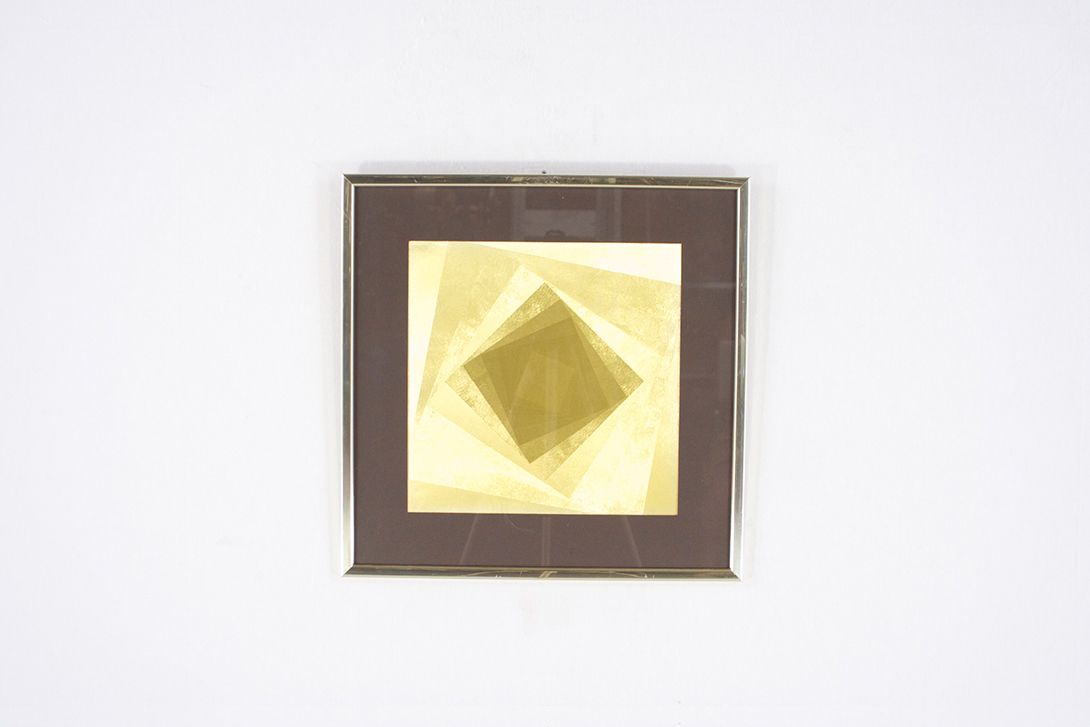 Foto Alloy OpArt Golden Square Spiral h45x45 1968 20A7