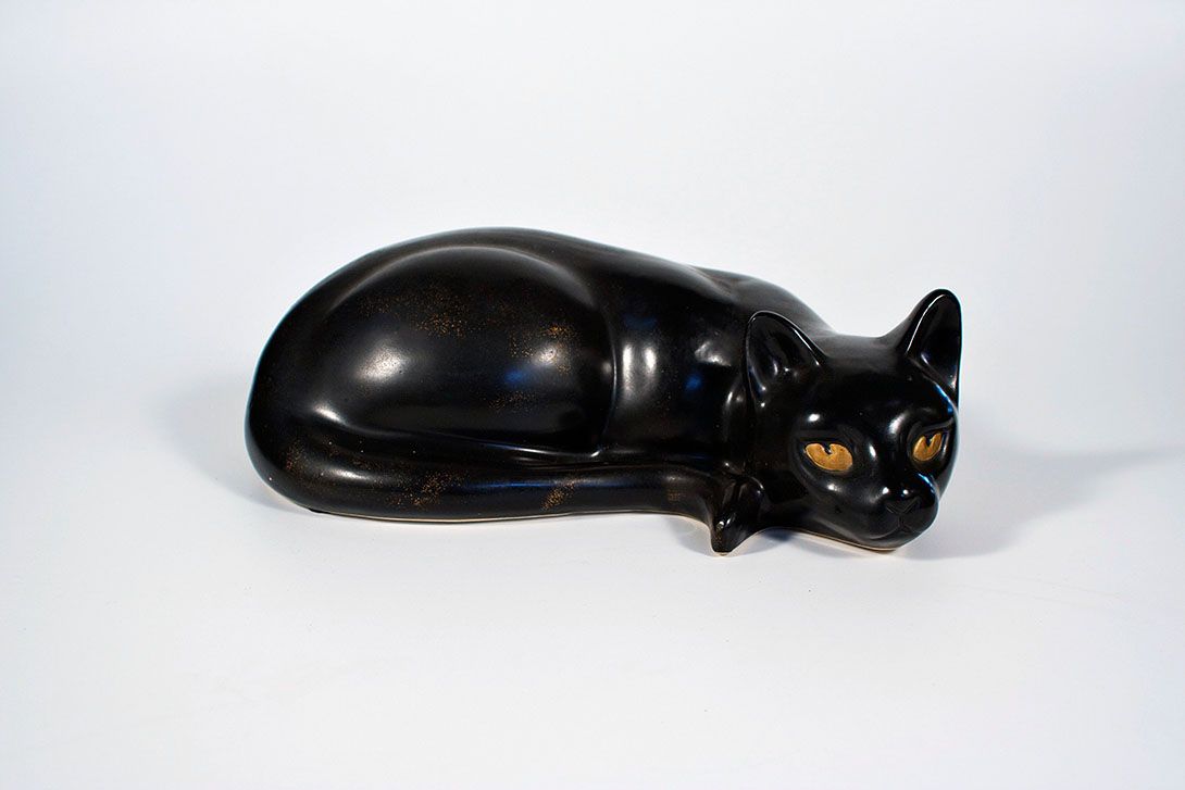 Foto Black Porcelain Cat h10x35x25