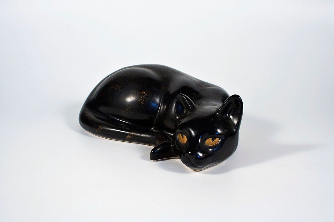 Foto Black Porcelain Cat h10x35x25