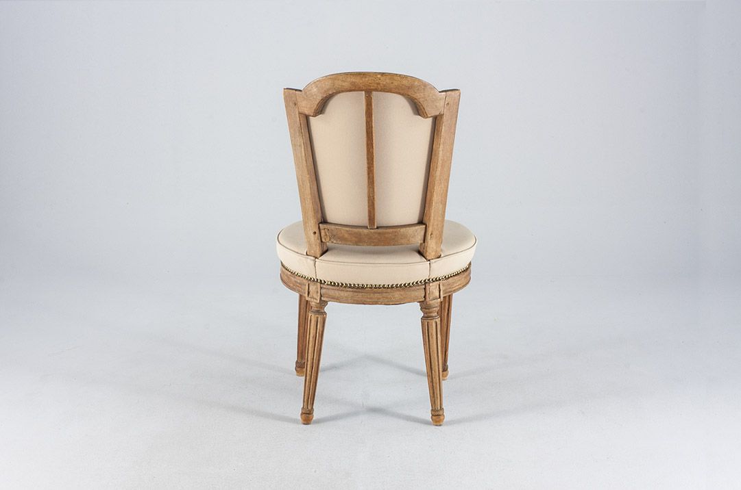 Foto Wooden Chair with Rosé Upholstery Prussian Classicism 1845