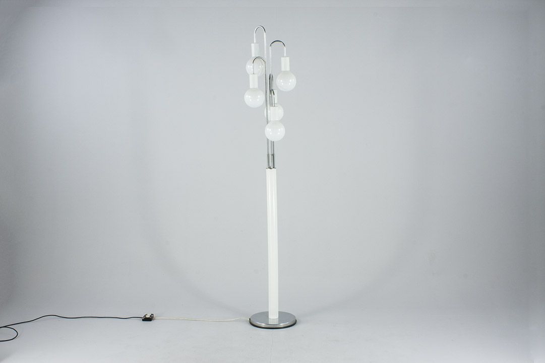 Foto White Floor Lamp with Glass Bubble 1975 h190 B3