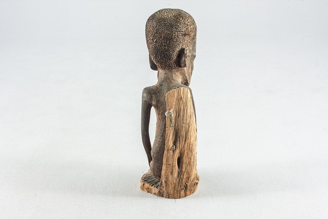 Foto African Sculpture, Man with Children on His Lap h58x23x20
