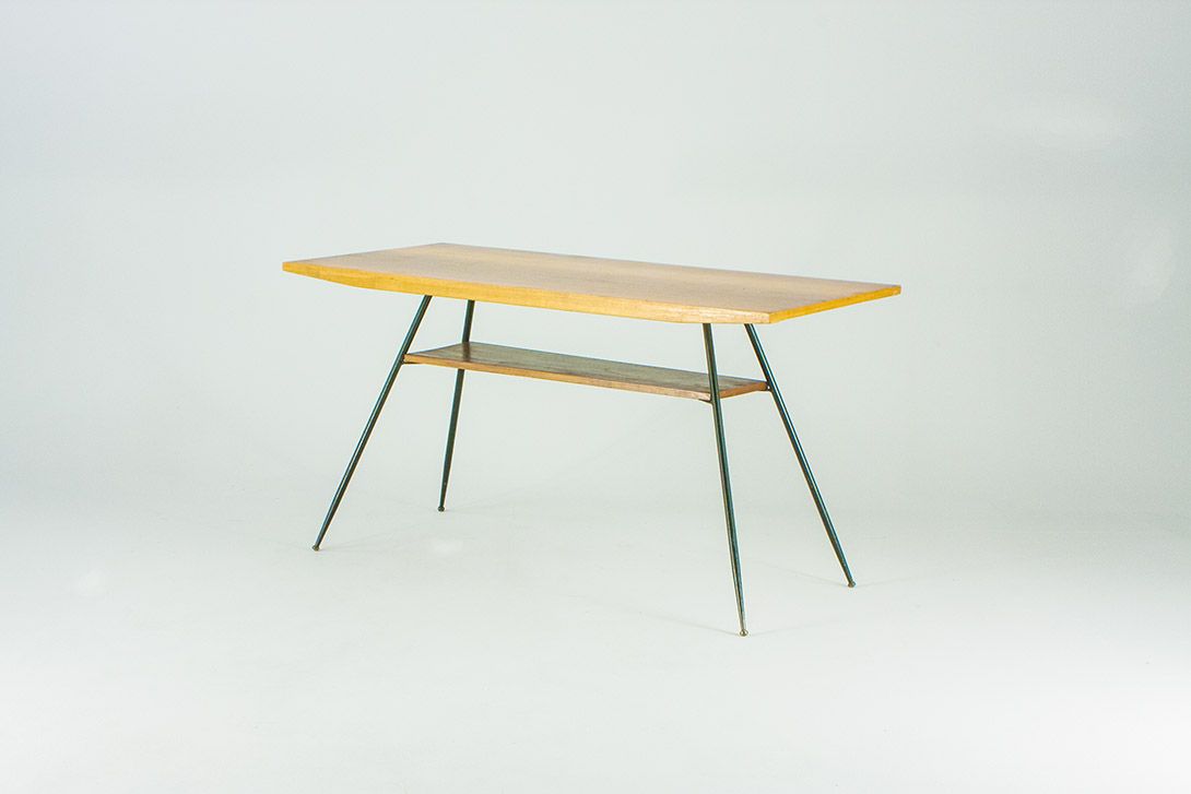 Foto High Coffee Table Metal Legs Italia 1956 h55x115x63