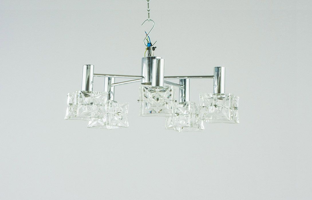 Foto Pendant Lamp with Five Crystal Lamps ø62