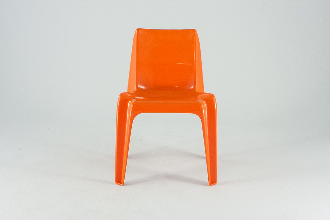 Foto Orange-Red Blätzner BA1171 Stacking Chair by Bofinger