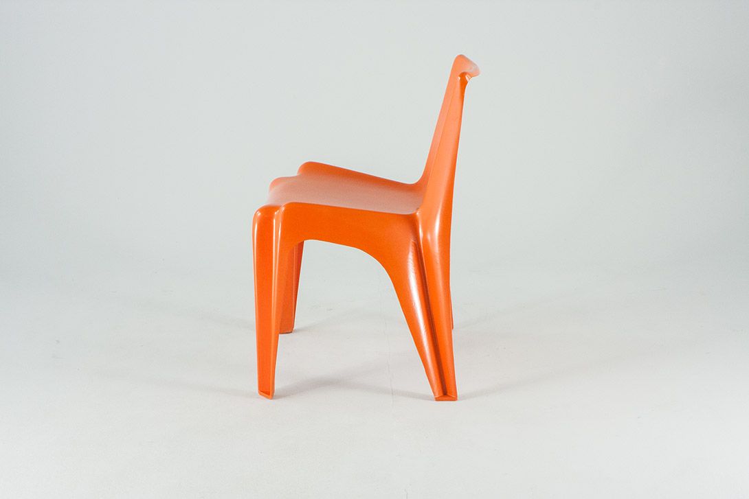 Foto Orange-Red Blätzner BA1171 Stacking Chair by Bofinger