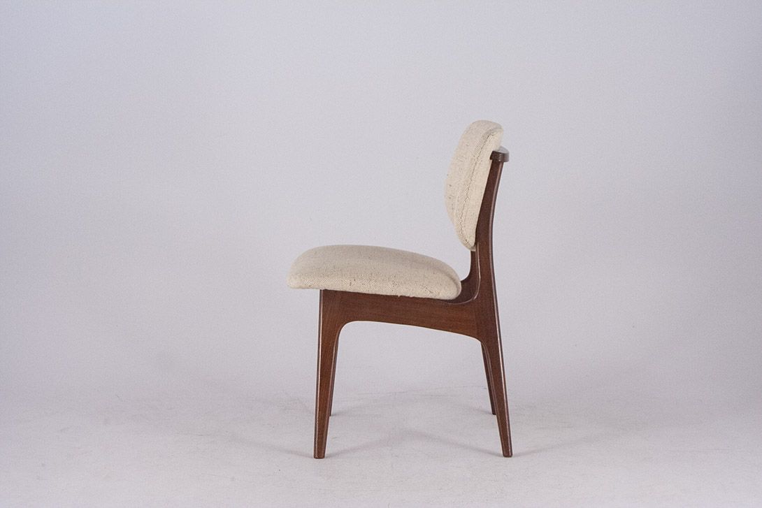 Foto Danish Cedar Chair with Beige Upholstery 1959