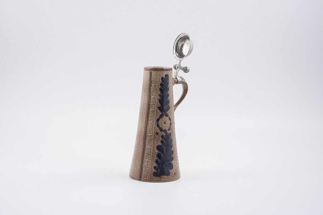 Foto Ceramic Beer Mug with Tin Lid Berlin h27
