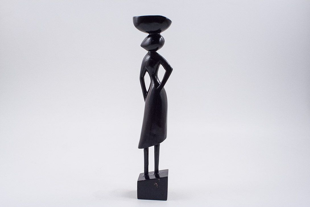 Foto Wooden Sculpture of African Women h25x7x7