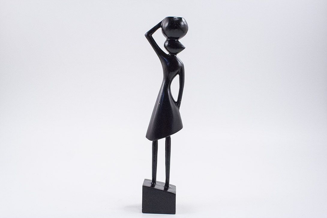 Foto Black African Sculpture of a Women h35x6x6
