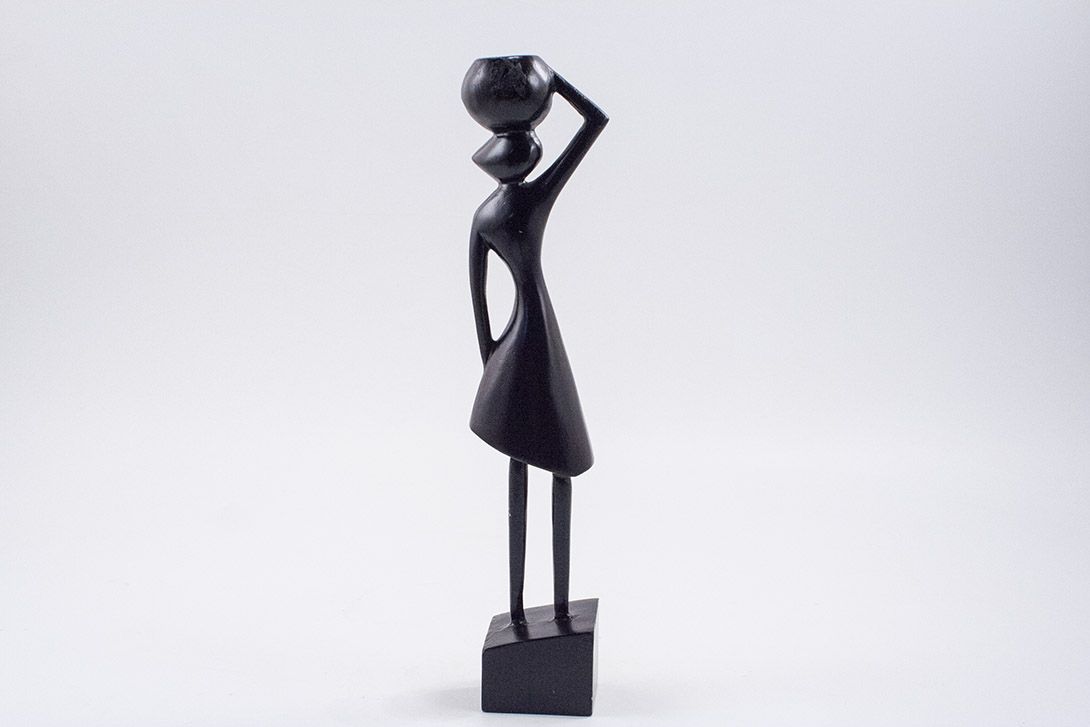 Foto Black African Sculpture of a Women h35x6x6