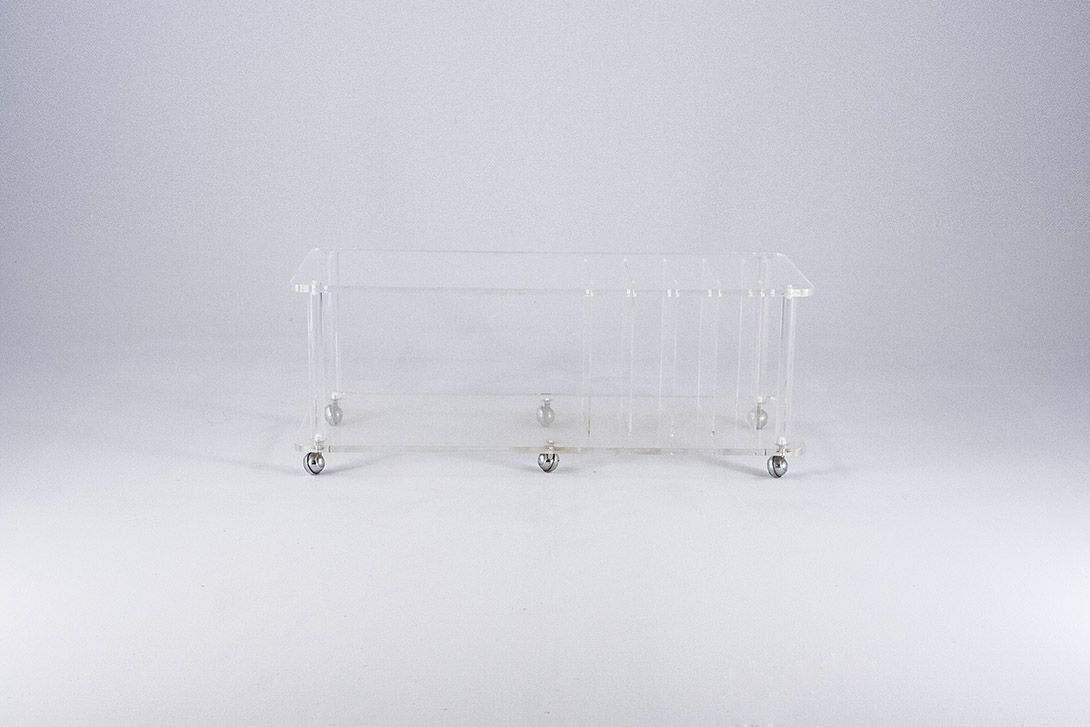 Foto Acrylic TV Side Table h42x110x46