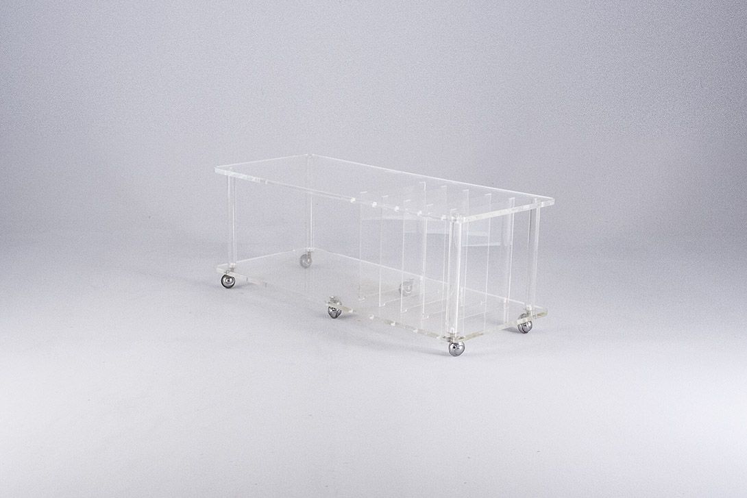 Foto Acrylic TV Side Table h42x110x46