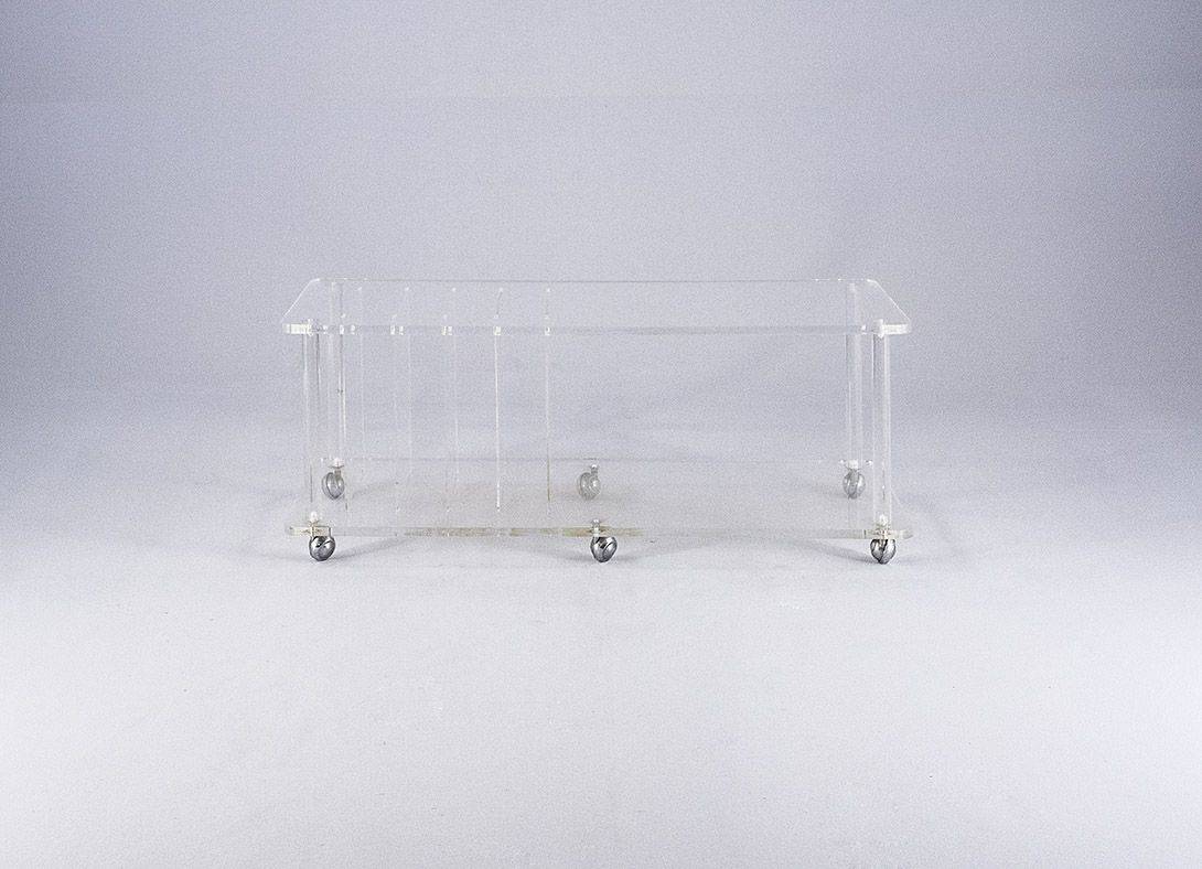 Foto Acrylic TV Side Table h42x110x46