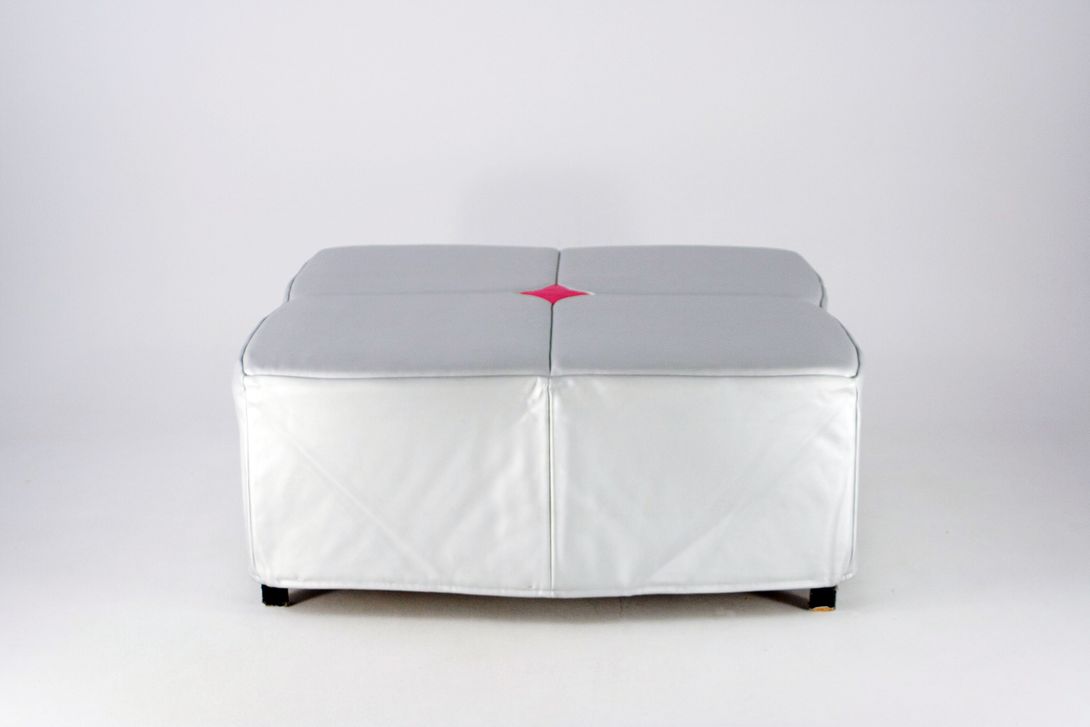 Foto Silver Sky Leather Modular Lounge Seat h50x120x120