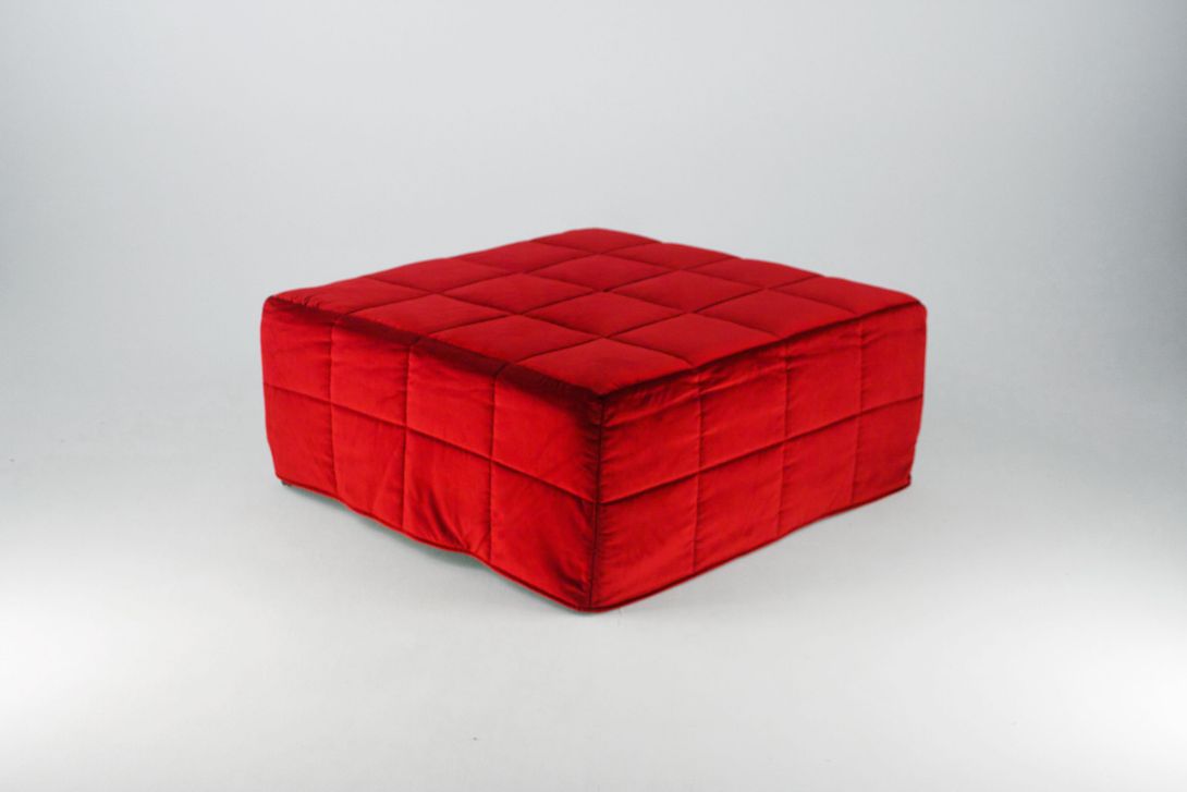 Foto Red Velvet Lounge Seat h50x120x120