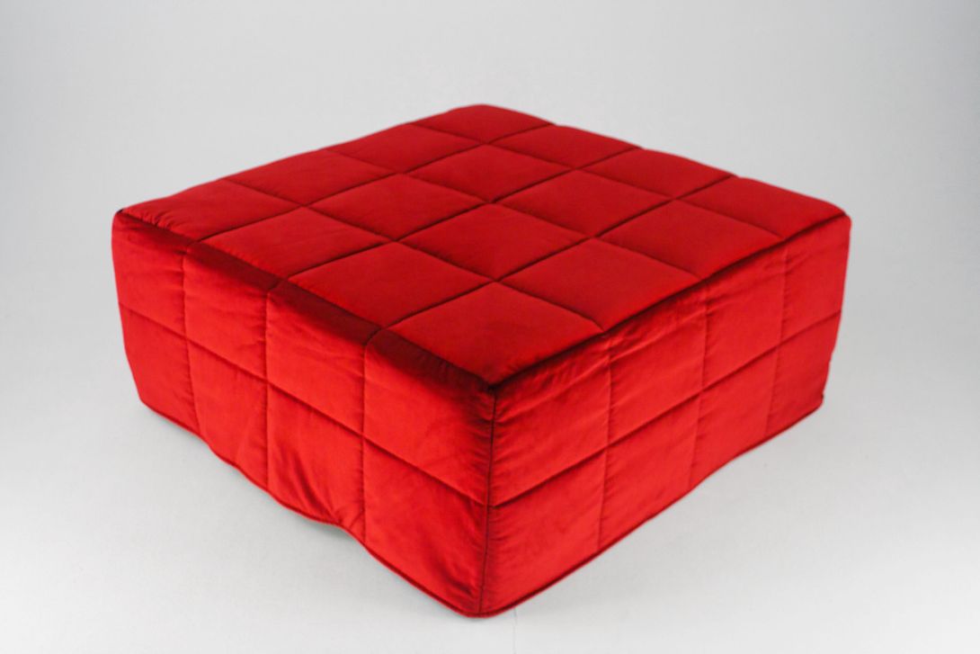 Foto Red Velvet Lounge Seat h50x120x120