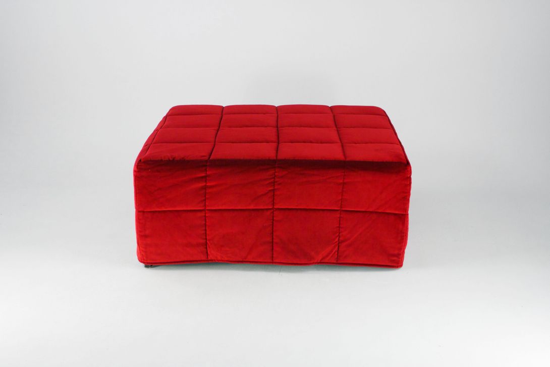 Foto Red Velvet Lounge Seat h50x120x120