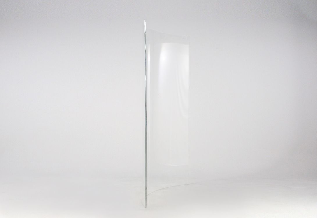 Foto Radial Transparent Room Divider Fat Acrylic h205x135