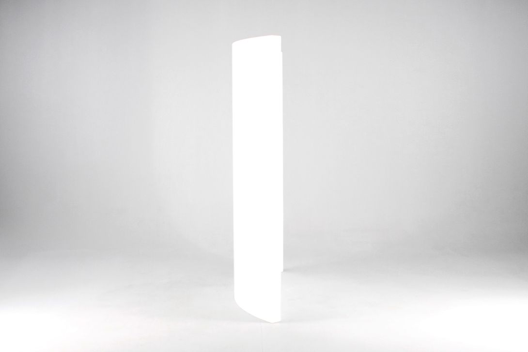 Foto Small Radial Room Divider White Acrylic Glass 160cm