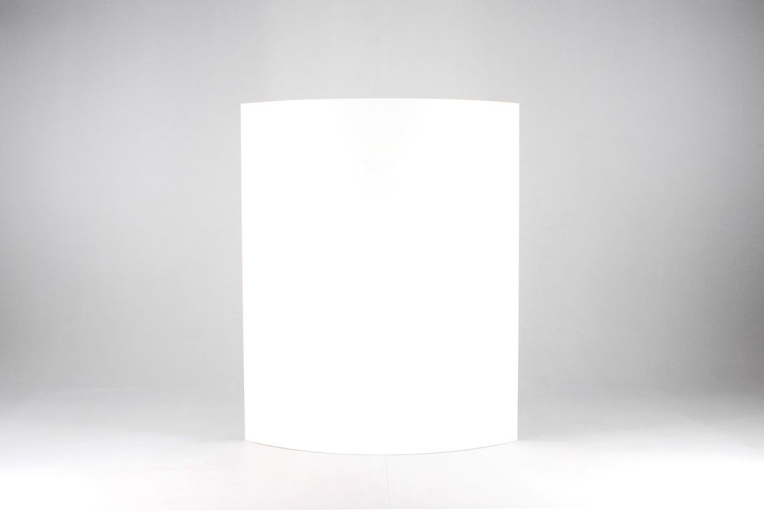 Foto Small Radial Room Divider White Acrylic Glass 160cm