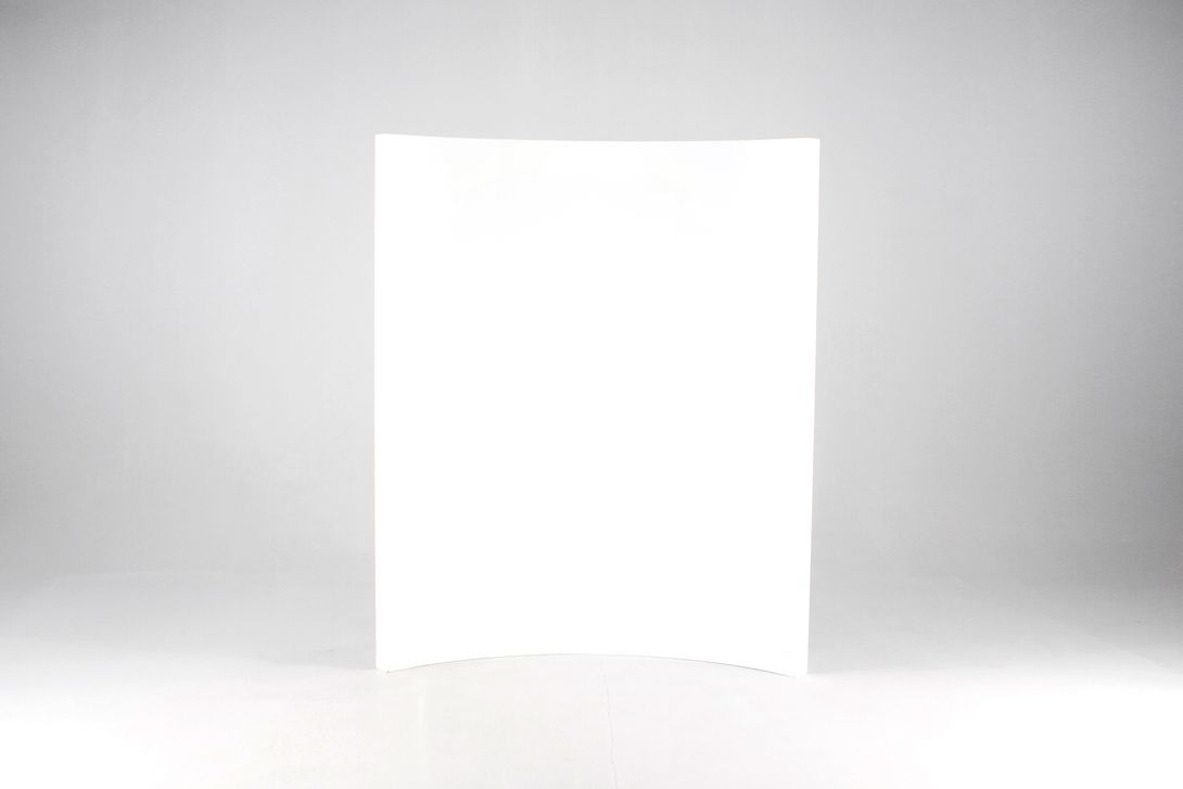 Foto Small Radial Room Divider White Acrylic Glass 160cm