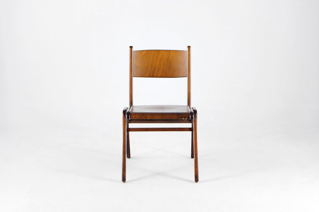 Foto Dark Plywood Stacking Chair 1950