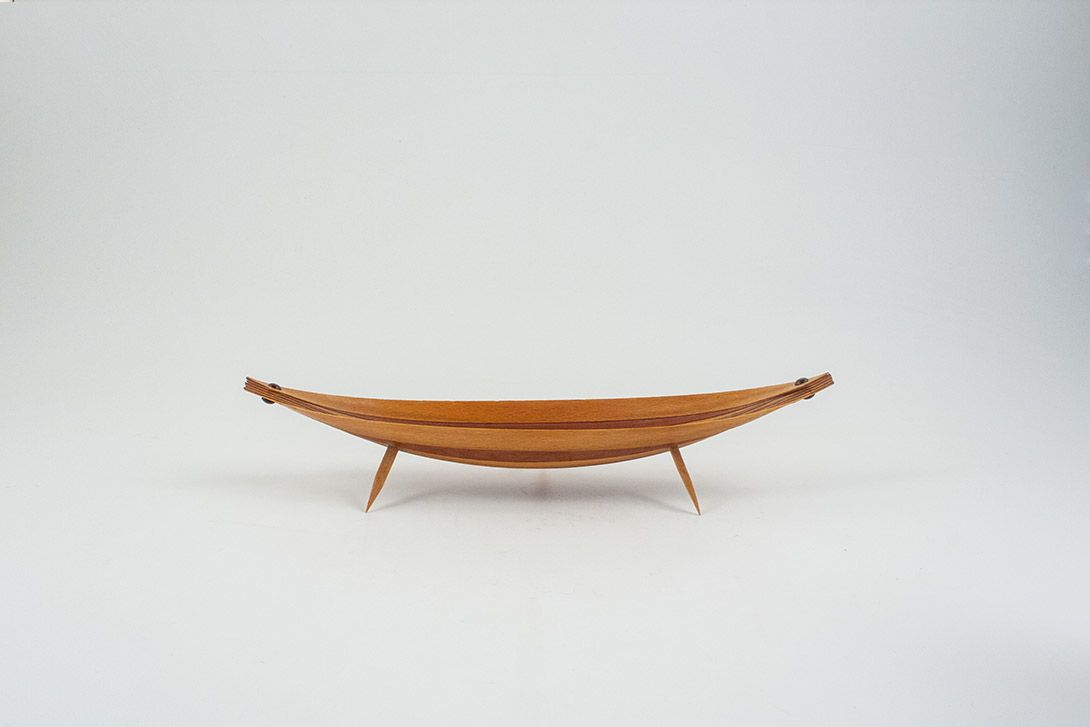 Foto Wooden Bread Tray Exotic Panama 1960 h9x36x12