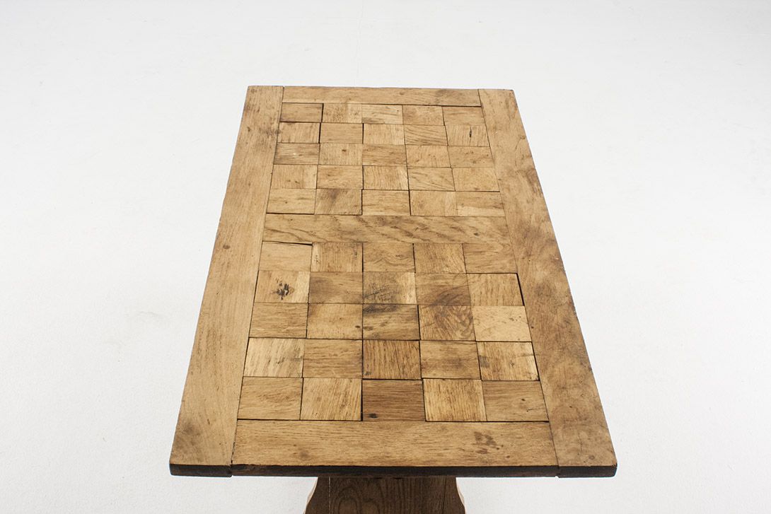 Foto Vintage Bench with Rectangular Wood Sampled Surface h45x84x45
