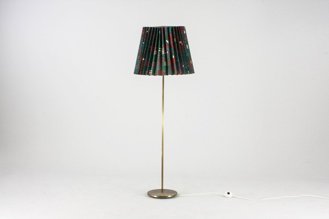 Foto Brass Floor Lamp with Colorful Shade 1956 h​145