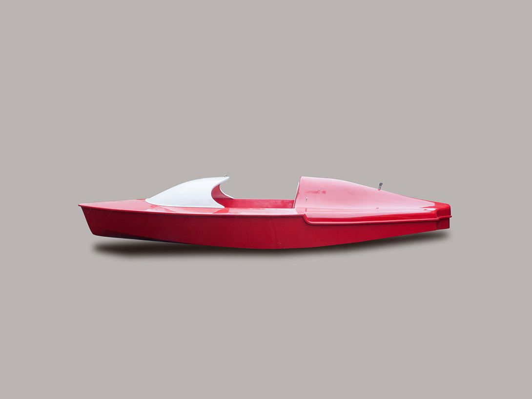 Foto Red Twosome Historic Boat GDR 1967 h75x137x370 *N